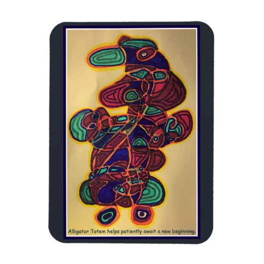 アリゲータトーテム磁石 マグネット (縦)