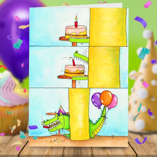 アリゲーターお誕生日おめでとう カード