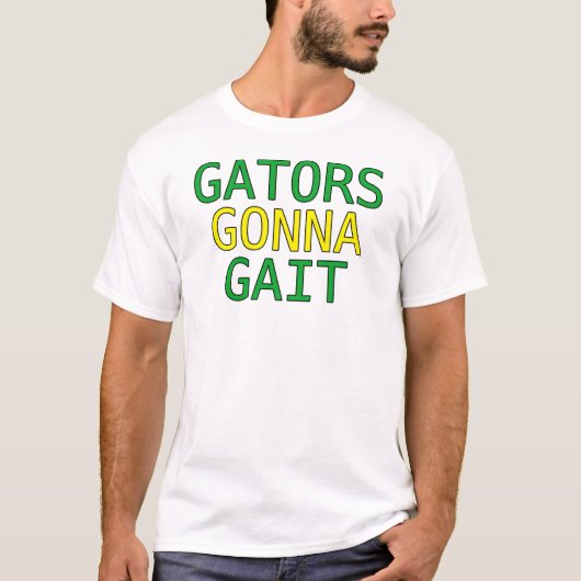 アリゲーターがおかしな歩き方をする Alligator Meme Tシャツ (正面)