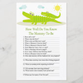 アリゲーターどのようにベビーシャワーゲームを知っているか (正面)