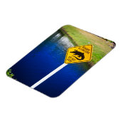 アリゲーターに注意食べ物を与え マグネット (左側)