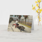 アリゲーターのカートのカード カード (黄色い花)