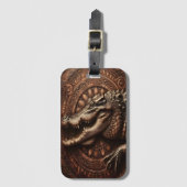 アリゲーターの古代の抱擁 ラゲッジタグ (正面縦)