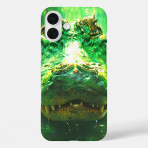 アリゲーターの携帯ケース iPhone 16 PLUSケース