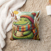 アリゲーターの枕 クッション (ブランケット)