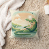 アリゲーターの枕 クッション (ブランケット)
