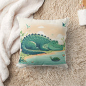 アリゲーターの枕 クッション (ブランケット)