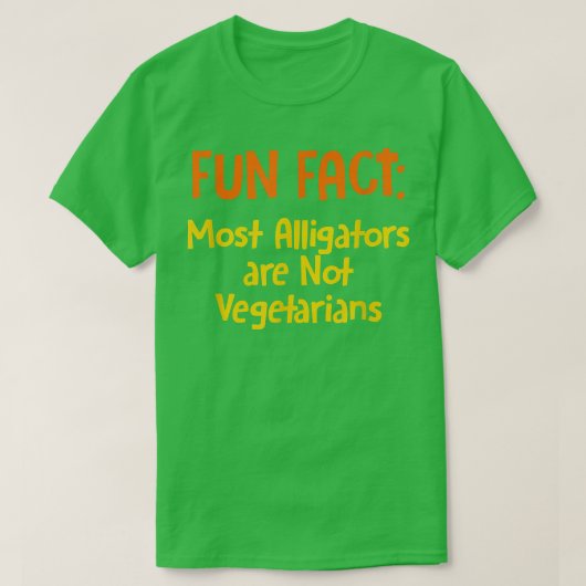 アリゲーターはベジタリアンおもしろいではない動物プンフー Tシャツ (デザイン正面)