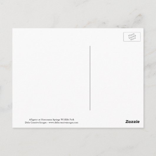アリゲーターアットホモササ春野生生物州パーク ポストカード (裏面)