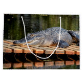 アリゲーターアットホモササ春野生生物州パーク ラージペーパーバッグ (裏面)