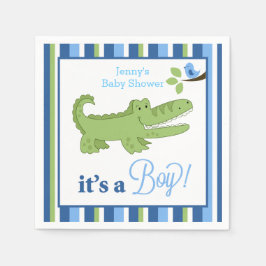 アリゲーターイッツボーイカスタムナプキン スタンダードカクテルナプキン