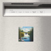 アリゲーターエアボートエバーグレーズナショナルパークフロリダ マグネット (インサイチュ (食洗機))