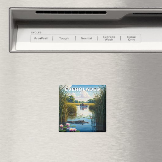 アリゲーターエアボートエバーグレーズナショナルパークフロリダ マグネット (インサイチュ (食洗機))