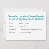 アリゲーターオン波止場 招待状 (裏面)