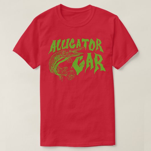 アリゲーターガー魚釣り Tシャツ (デザイン正面)