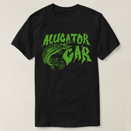 アリゲーターガー魚釣り Tシャツ (デザイン正面)