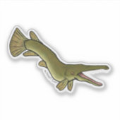 アリゲーターガー ビニールステッカー シール (正面)