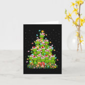 アリゲータークリスマスツリー照明サンタアリゲータークリス カード (黄色い花)