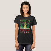 アリゲータークリスマスツリー醜いサンタアリゲータークリスム Tシャツ (正面フル)
