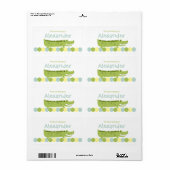 アリゲータークロコダイル蔵書票ラベル – 本プレート ラベル (フルシート)