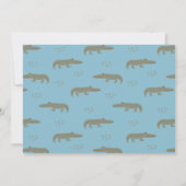 アリゲータークロコダレバルーンボーイ1stバースデーフォト 招待状 (裏面)