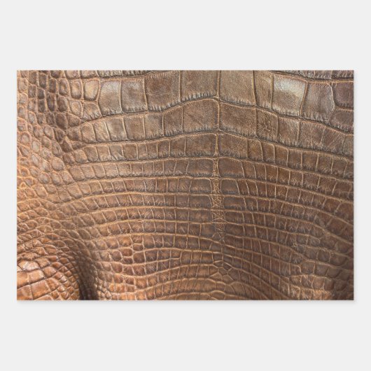 アリゲータークロコダレワイルドエキゾチックアニマルプリント ラッピングペーパーシート (正面3)