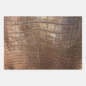 アリゲータークロコダレワイルドエキゾチックアニマルプリント ラッピングペーパーシート (正面)