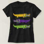 アリゲータークロコディレスルイジアナマルディグラスウィメンズ Tシャツ (デザイン正面)