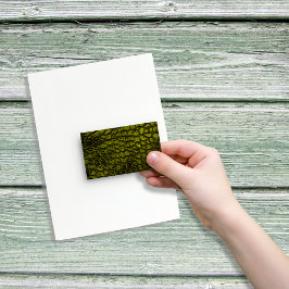 アリゲーターゴールドカラーのフェイクレザー 長方形シール