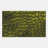 アリゲーターゴールドカラーのフェイクレザー 長方形シール (正面)