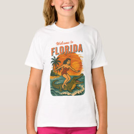 アリゲーターサーフィンのコスタリフグラフィックレトロサーフ Tシャツ