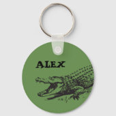 アリゲータースケッチと名前をカスタムする キーホルダー (正面)