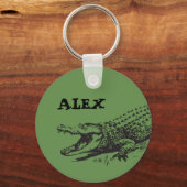 アリゲータースケッチと名前をカスタムする キーホルダー (正面)