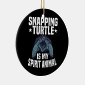 アリゲータースナップタートルパパファーザーペットタートル セラミックオーナメント (右)