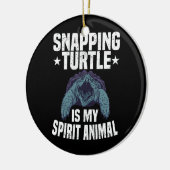 アリゲータースナップタートルパパファーザーペットタートル セラミックオーナメント (左)