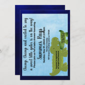 アリゲータースワンプベビーシャワーの招待 案内状 (正面/裏面)