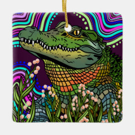 アリゲーターセラミックオーナメント セラミックオーナメント