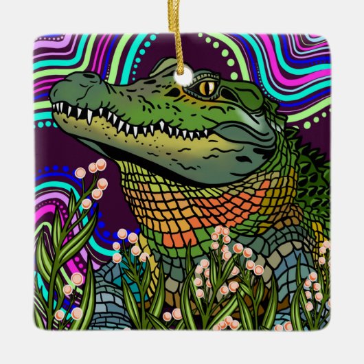 アリゲーターセラミックオーナメント セラミックオーナメント (正面)