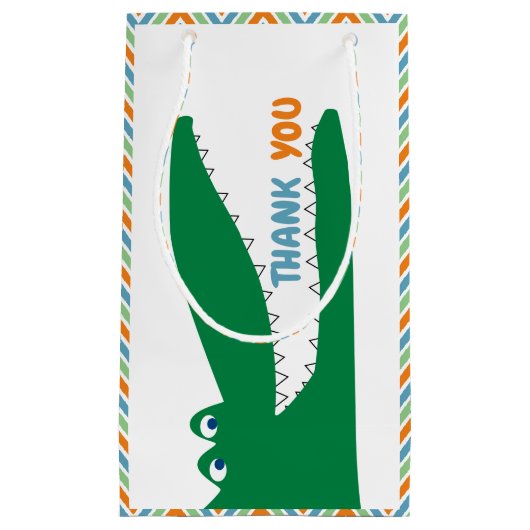 アリゲーターチョンプ、シェブロンありがとう好意バッグ スモールペーパーバッグ (正面)