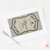 アリゲーターティールハロウィーン瓶ステッカー 長方形シール (封筒)