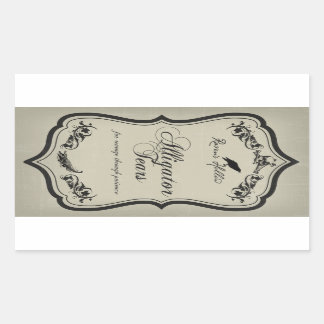 アリゲーターティールハロウィーン瓶ステッカー 長方形シール