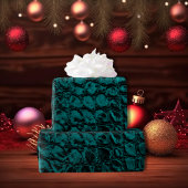 アリゲーターティール(緑がかった色)フェイクレザー ラッピングペーパー