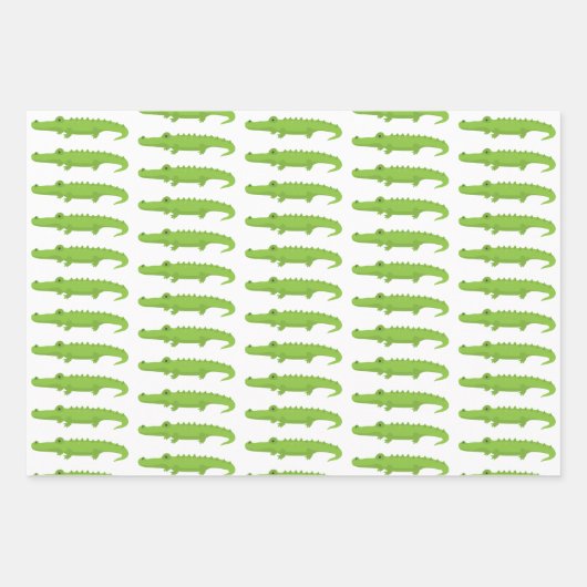 アリゲータードットラグビーストライプズのギフトラップシート ラッピングペーパーシート (正面2)