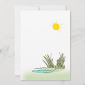 アリゲーターバースデーパーティーの招待 招待状 (裏面)