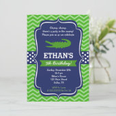 アリゲーターバースデーパーティ招待状 招待状 (スタンド正面)