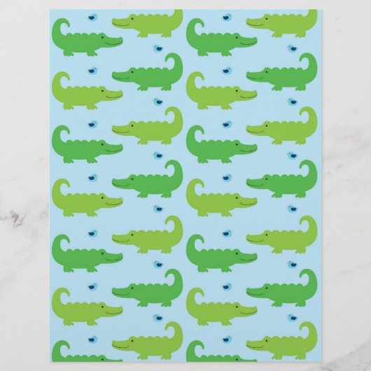 アリゲーターバードベビースクラップブック紙 (正面)