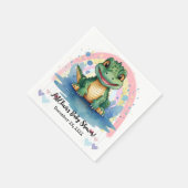 アリゲーターパステルレインボーカラフル スタンダードカクテルナプキン (角)