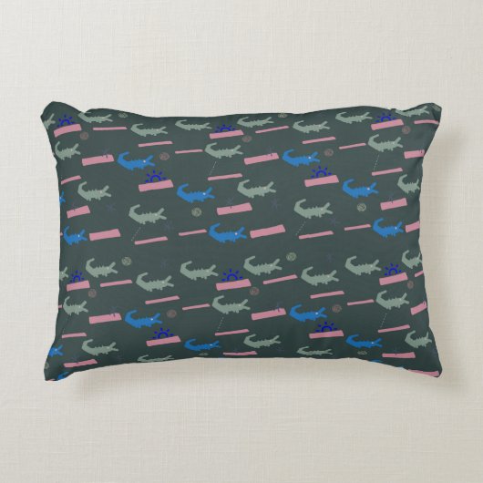 アリゲーターパターン アクセントクッション (正面)