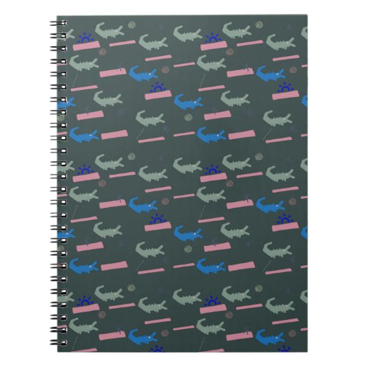 アリゲーターパターン ノートブック (正面)