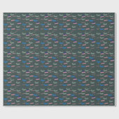 アリゲーターパターン ラッピングペーパー (フラット)